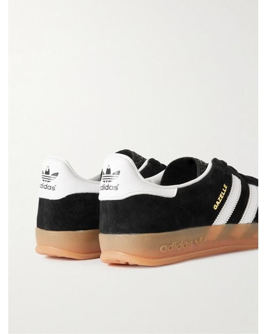 Sneakers in camoscio con finiture in pelle Gazelle Indoor di Adidas Originals in Black da Uomo