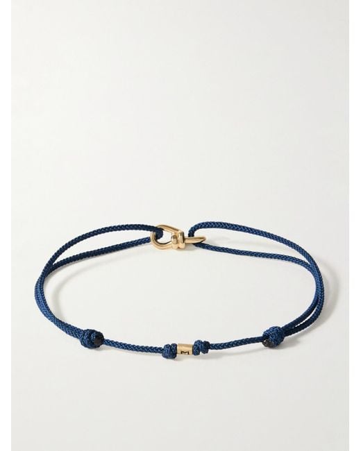 Luis Morais Metallic Small Twisted And Cord Bracelet for men