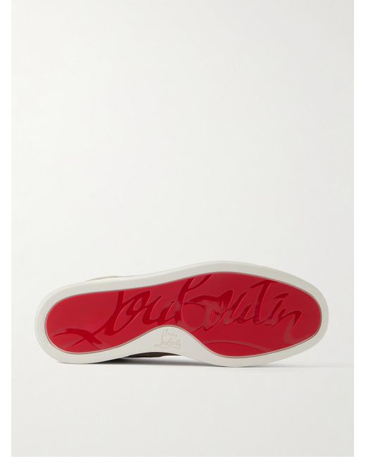 Christian Louboutin Brown St Louis Suede Slip-On Sneakers for men