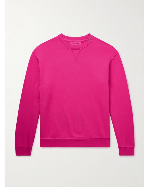 The Elder Statesman Pink Daily Crew Cotton And Cashmere-Blend Jersey Sweatshirt for men