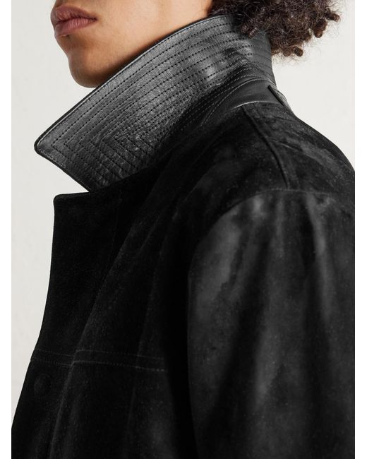 Tom Ford Black Brushed-Suede Chore Jacket for men