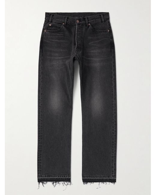 Céline Black Wesley Straight-leg Distressed Jeans for men