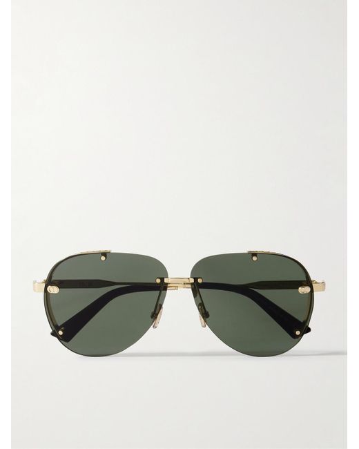 Dior Green Neodior A1U Aviator-Style-Tone Sunglasses for men