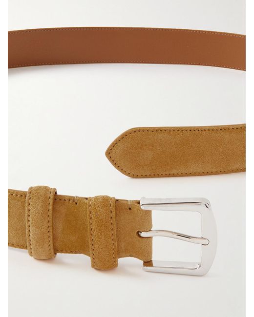 Loro Piana Brown 3.5Cm Suede Belt for men