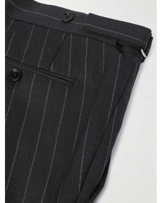 Tom Ford Black Dyllan Slim-Fit Tapered Striped Wool-Twill Suit Trousers for men