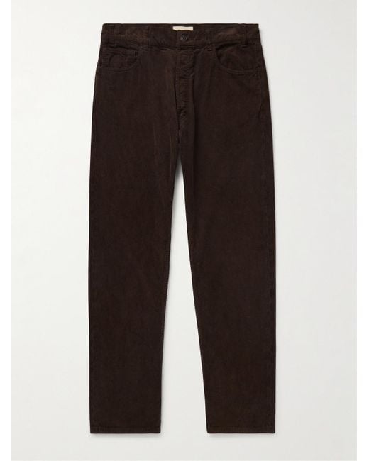 Pantaloni A Gamba Dritta di The Row in Black da Uomo