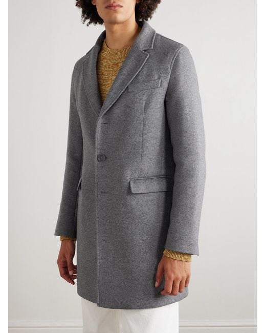 Herno Gray Convertible Padded Wool-Blend And Quilted Shell Coat for men