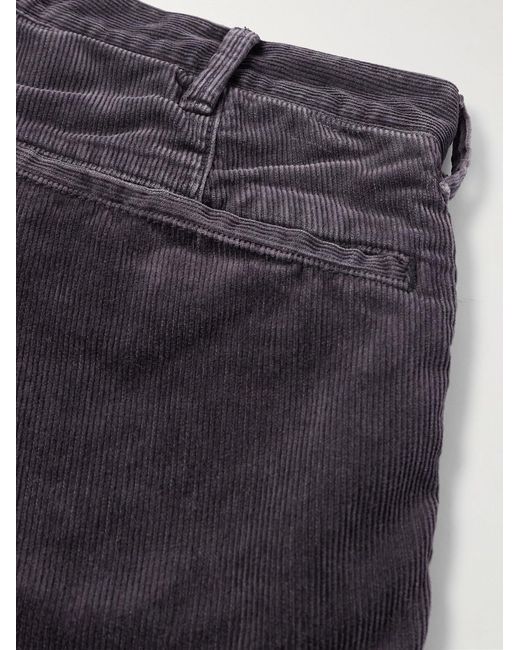 Remi Relief Blue Straight-Leg Cotton-Blend Corduroy Shorts for men