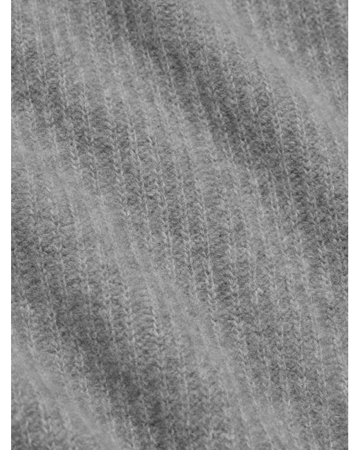 Oliver Spencer Gray Kilbridge Ribbed Wool Zip-Up Cardigan for men