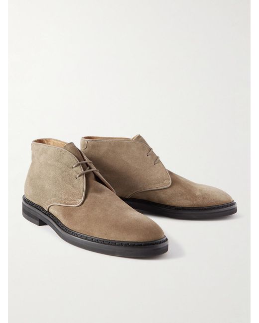 Mr P. Brown Lucien Regenerated Suede By Evolo Desert Boots for men