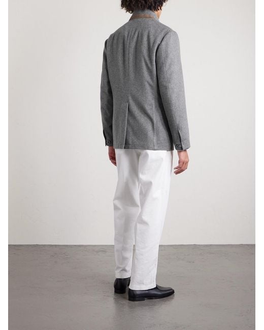 Canali Gray Cashmere Jacket for men