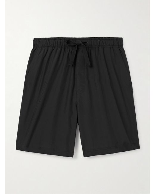 Shorts in misto seta con finiture in pelle di Loewe in Black da Uomo