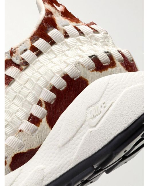 Nike Natural Air Footscape Stretch-knit And Printed Calf Hair Sneakers for men