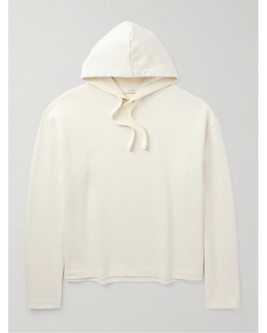 Lemaire Natural Cotton And Linen-blend Hoodie for men