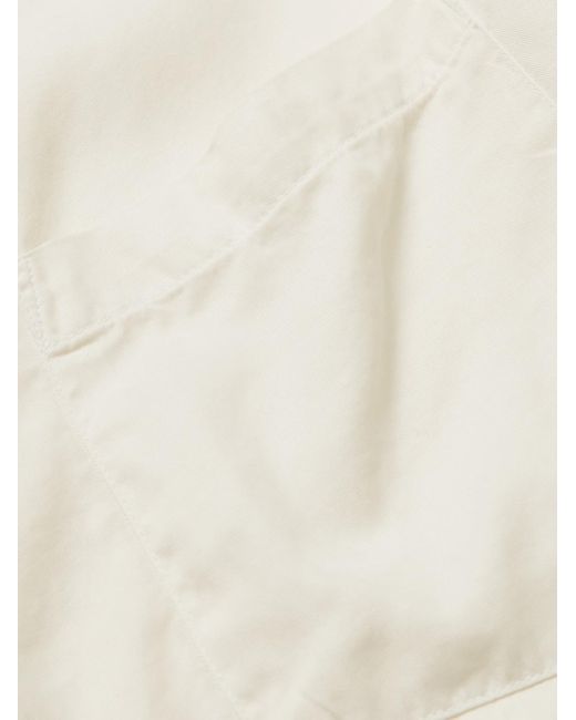 Portuguese Flannel Natural Camp-Collar Tencel Lyocell Shirt for men