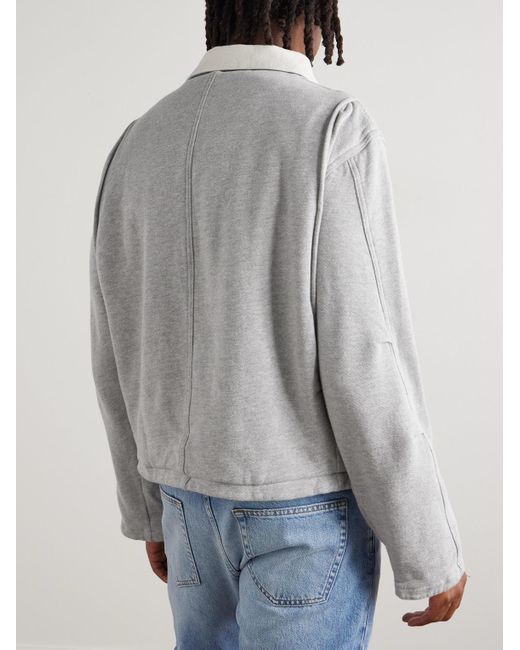 Les Tien Jacke aus Baumwoll-Jersey mit Reißverschluss in Gray für Herren
