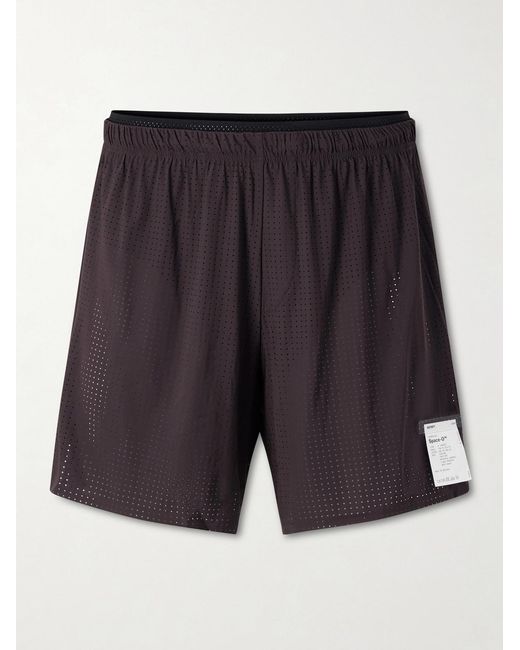 Satisfy Blue Straight-Leg Logo-AppliquÉD 5&Quot; Space‑O&Trade; Shorts for men