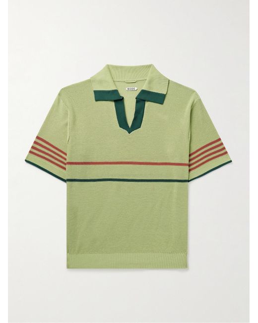 Bode Palmer Polohemd aus Baumwolle mit Streifen in Green für Herren
