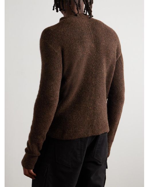Pullover Slim-Fit di Rick Owens in Brown da Uomo