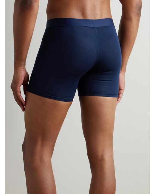 Zimmerli of Switzerland Blue Pureness Stretch-Micro Modal Boxer Briefs for men