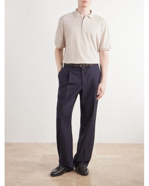 Ralph Lauren Natural Logo-embroidered Cotton-piqué Polo Shirt for men