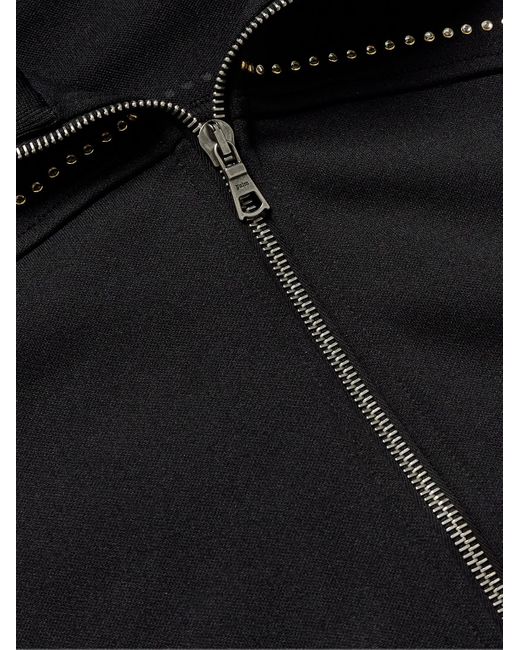 Palm Angels Black Studded Tech-jersey Track Jacket for men