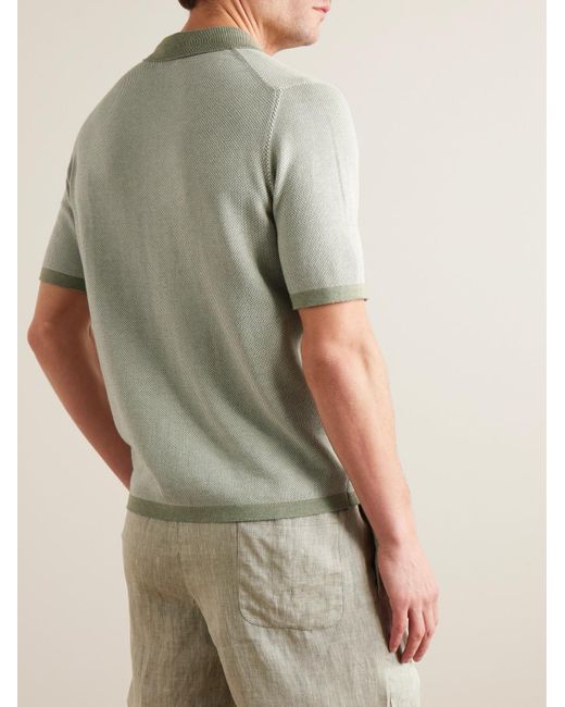 Kingsman Gray Birdseye Cotton Polo Shirt for men