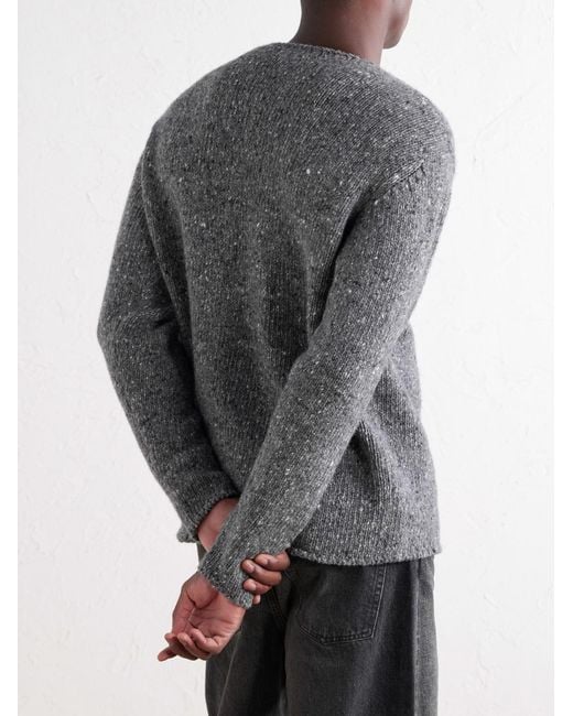 Auralee Gray Wool Sweater for men