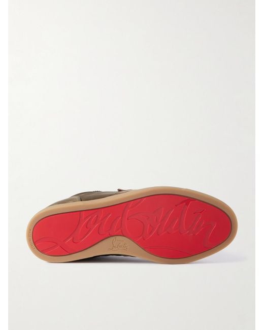 Christian Louboutin Tutti Rui Sneakers aus Veloursleder und Shell in Brown für Herren
