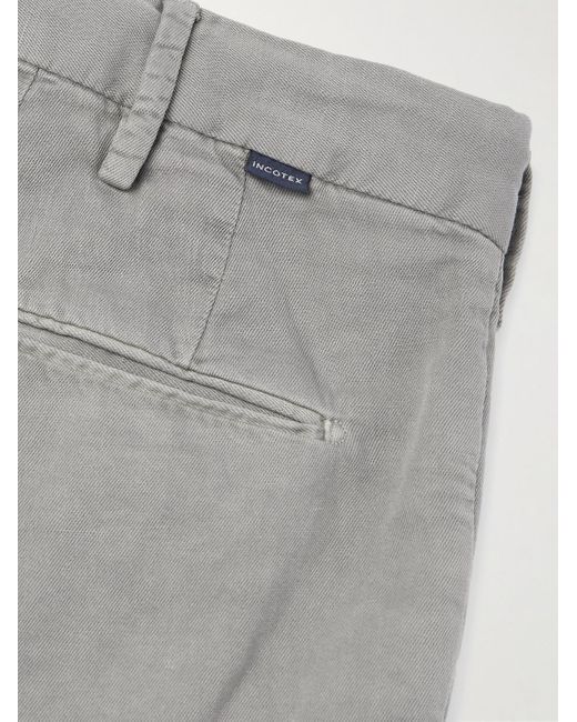 Slowear Gray Venezia 1951 Slim-fit Straight-leg Cotton And Linen-blend Trousers for men