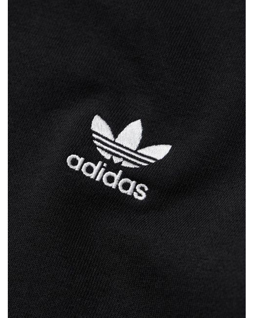 Adidas Originals Blue Essential Logo-embroidered Cotton-blend Jersey Sweatshirt for men