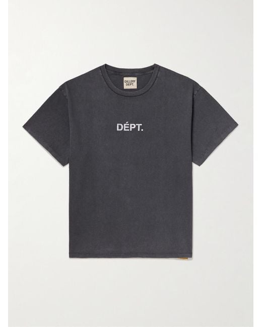 GALLERY DEPT. Black Logo-print Cotton-jersey T-shirt for men