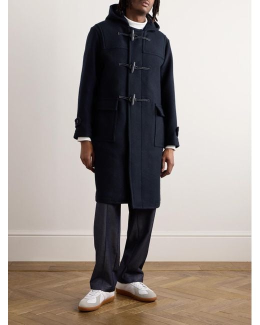 Cappotto in misto lana di Blue Blue Japan in Blue da Uomo