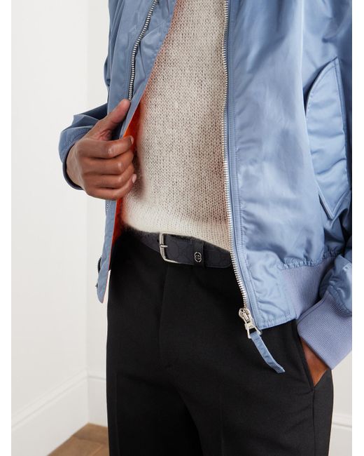 Gucci Blue Belt With Interlocking G Detail for men