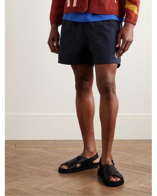 Polo Ralph Lauren Black Zane Oiled-Leather Sandals for men