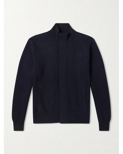 Dunhill Blue Cotton And Cashmere-blend Jacket for men