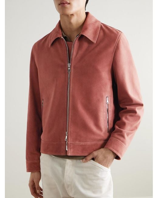 Mr P. Red Suede Jacket for men