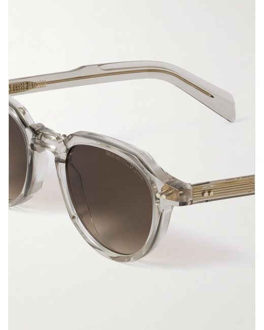 Cutler & Gross Natural Gr06 Round-Frame Acetate Sunglasses for men