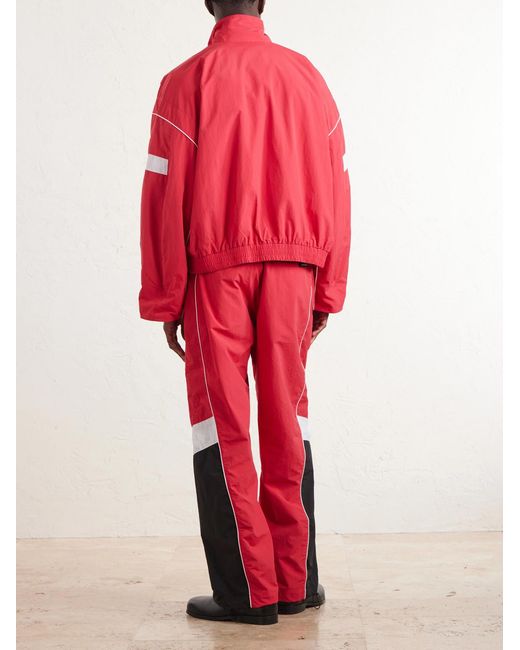 NAHMIAS Logo-Embroidered Striped Nylon Jacket for men