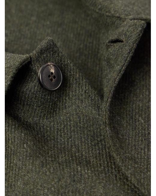 Sunspel Green Wool-Flannel Jacket for men