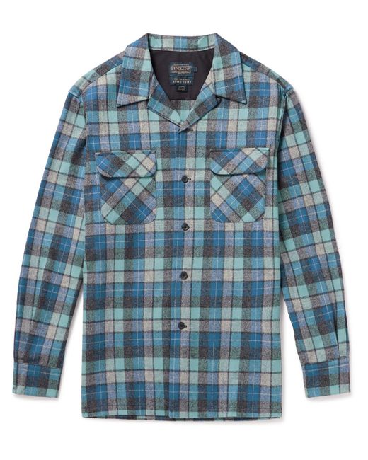 Pendleton Checked Cotton-flannel Shirt in Blue for Men | Lyst