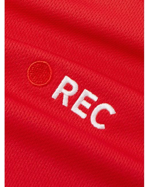 Vetements Printed Embroidered Panelled Cotton-mesh T-shirt for men