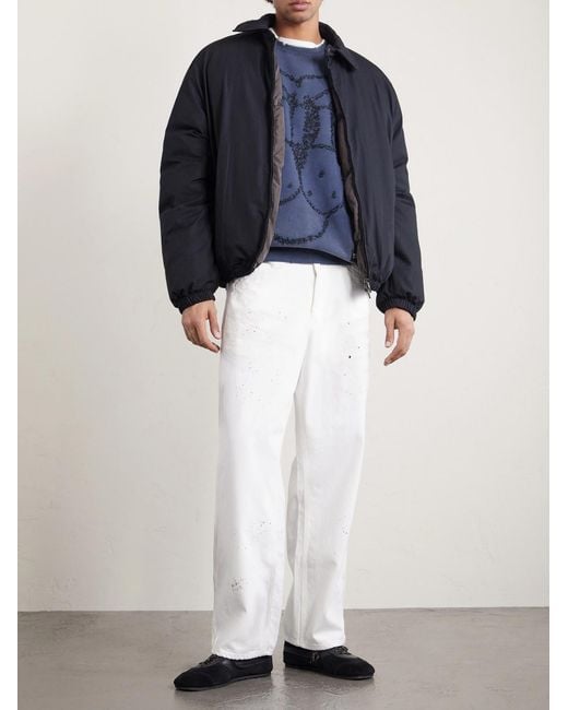 Neighborhood Chito Savage Sweatshirt aus Baumwoll-Jersey mit Stickerei in Distressed-Optik in Blue für Herren