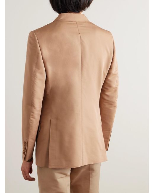 Tom Ford Natural O'Connor Cotton And Silk-Blend Suit Jacket for men