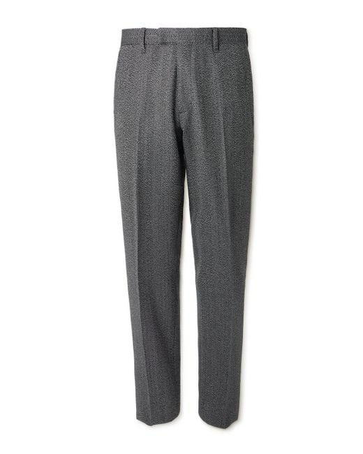 Mr P. Gray Straight-Leg Herringbone Virgin Wool Suit Trousers for men