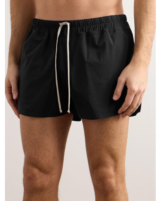 Rick Owens Black Straight-leg Short-length Swim Shorts for men
