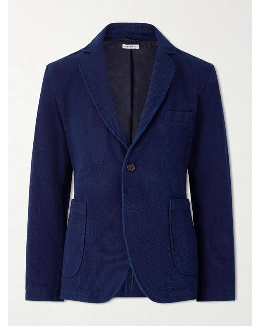 Blue Blue Japan Blue Sashiko Cotton-piqué Blazer for men