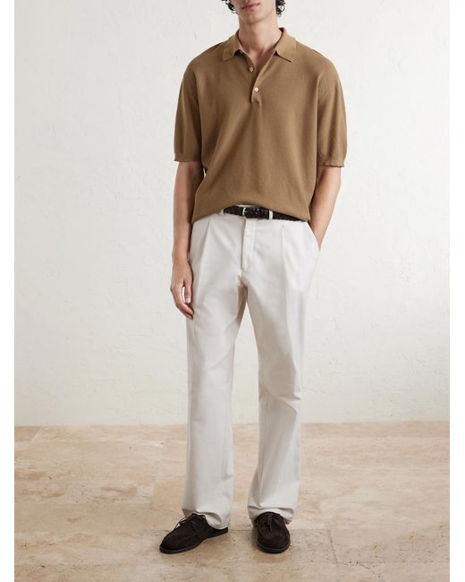 Boglioli Brown Cotton-Piqué Polo Shirt for men