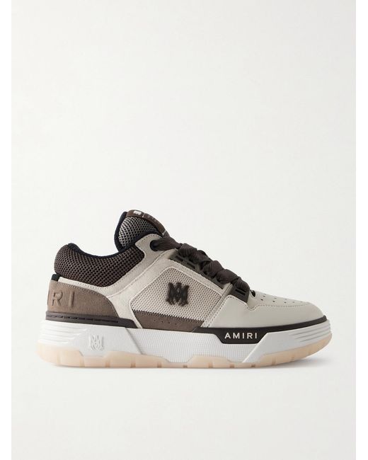 Amiri White Ma-1 Leather Mesh Sneakers for men