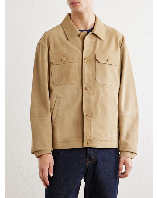 Polo Ralph Lauren Natural Panelled Suede Jacket for men